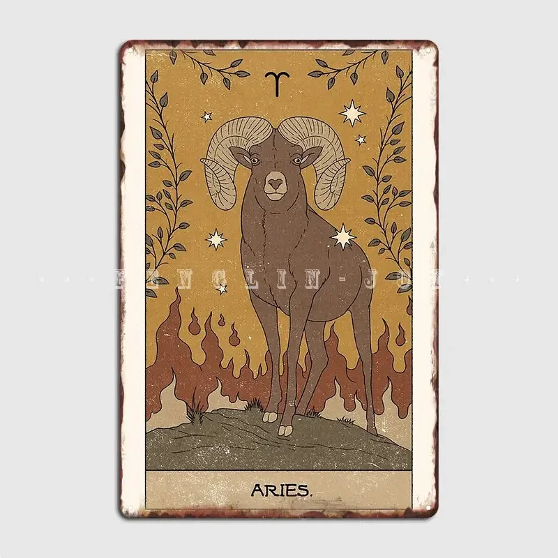 Aries Metal Plaque Poster Poster Customize Club Home Pub Garage Tin Sign Posters