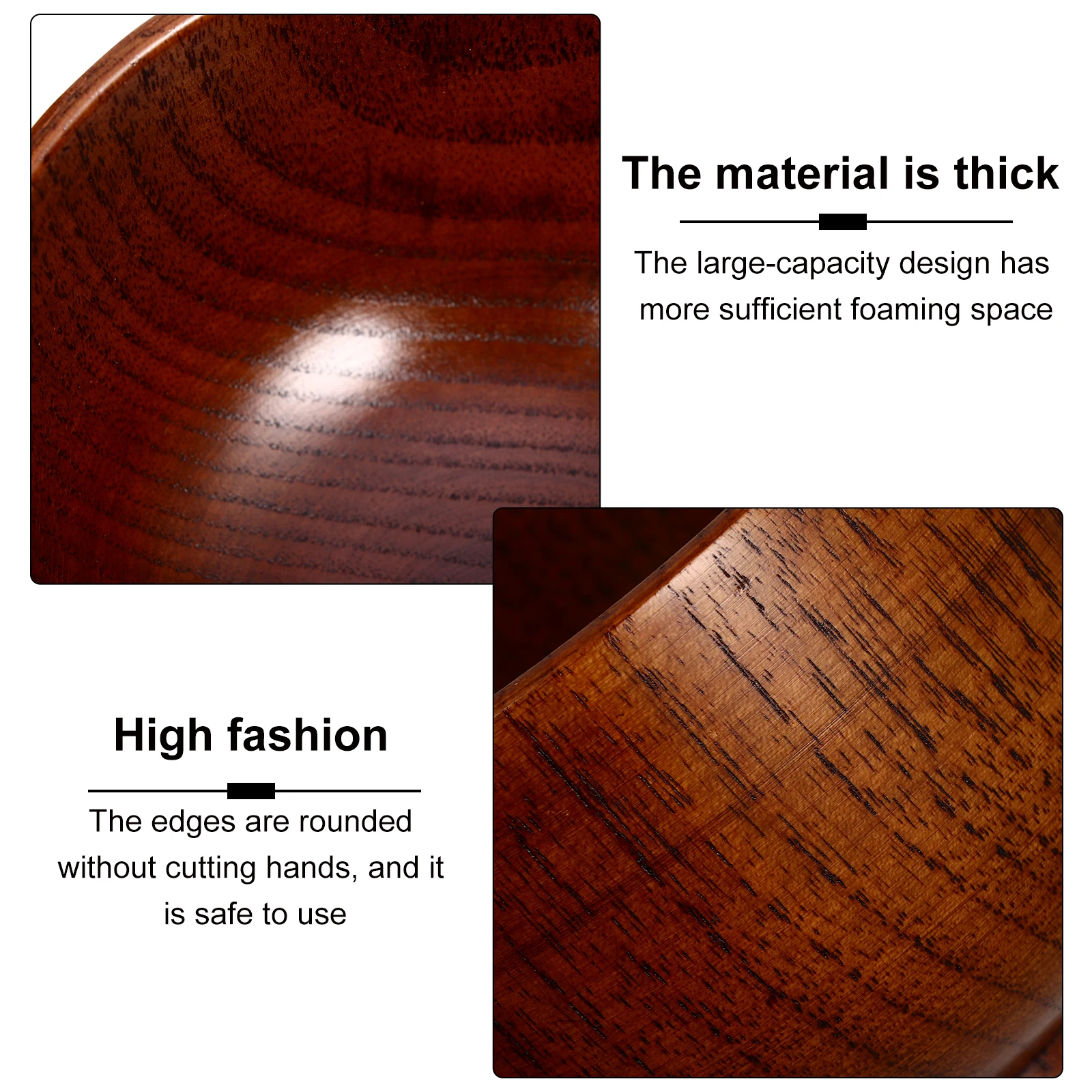 

Wooden Shaving Soap Bowl Brown Luxury Kit for Men Razor Cleansing Durable Easy Clean Fashion Design Shaving Cup