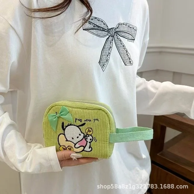 

Kuromi Cartoon Coin Wallet Portable Clutch Bag Sanrio Sanitary Napkin Key Storage Versatile Handbag Anime Kawaii Sundries Bag
