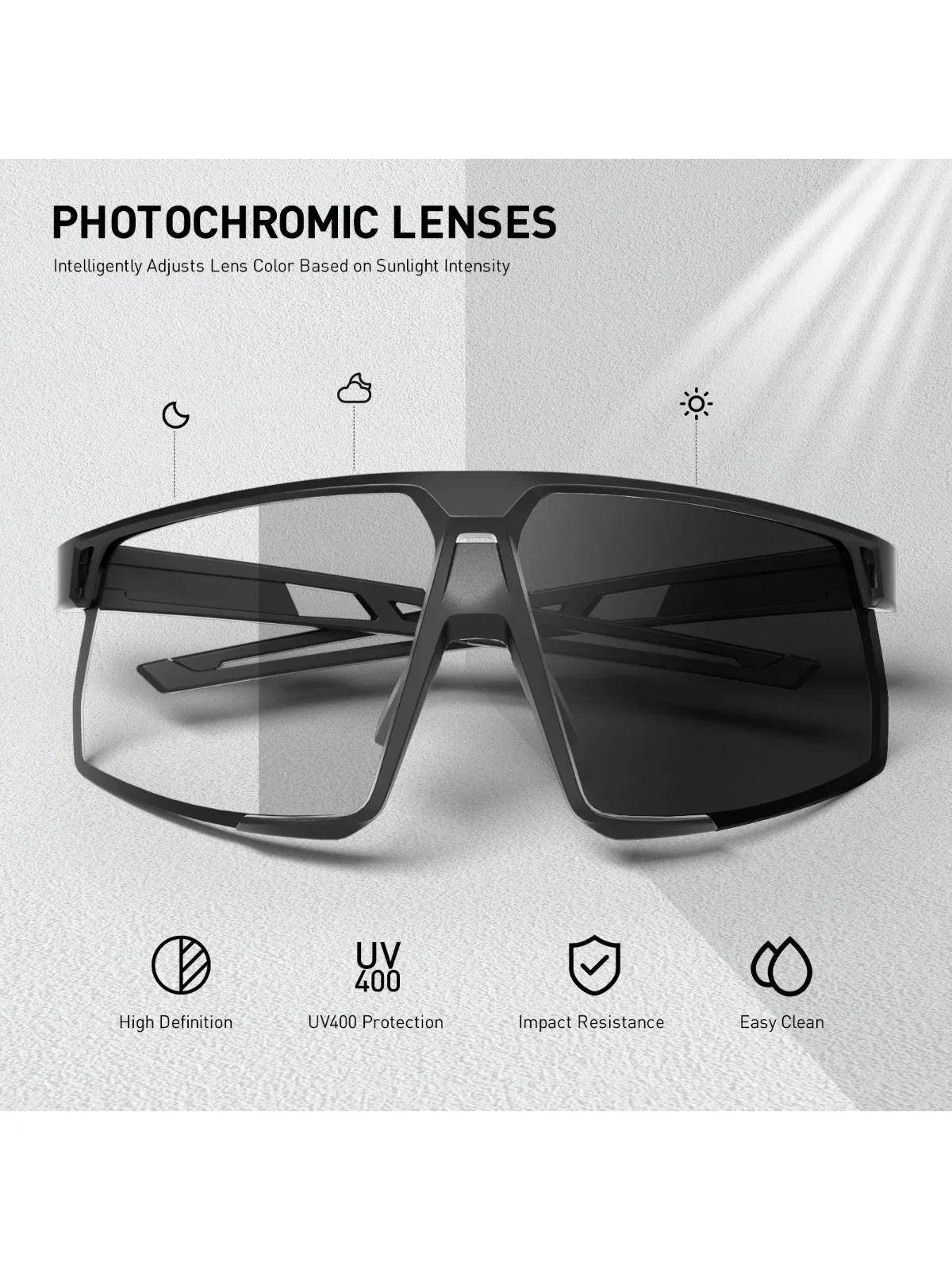 AliExpress kapvoe Kapvoe Photochromic Cycling Sunglasses UV400 Bicycle MTB Goggles Road Bike Sunglasses Outdoor Glasses Sports Eyewear Equipment