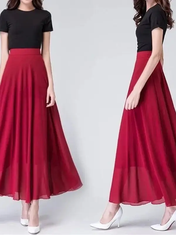 

Женская пляжная юбка миди Ele Spring Summer из ПВХ-ткани с завышенной талией, прямого кроя, подходит для прогулок, в стиле бэтвинг.