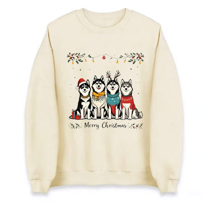 

Siberian Husky Christmas Sweatshirt Hoodie Siberian Husky Hoodie Funny Thermal Shirt Man Clothing Women's Sweatshirt Ropa Mujer