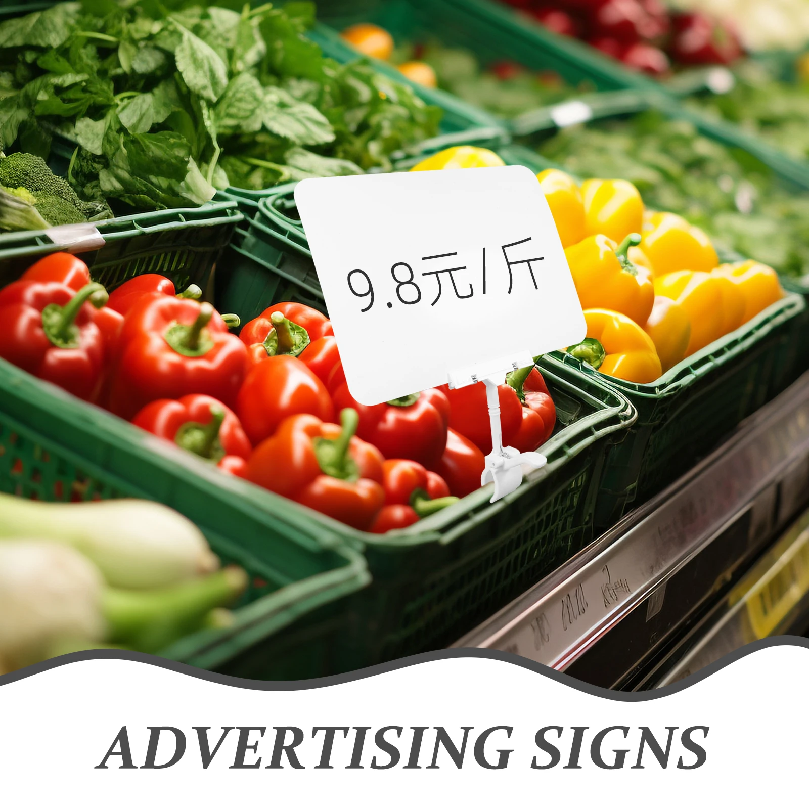 Soporte de etiqueta de precio borrable, estante de carteles publicitarios, abrazadera de precio de supermercado, soporte de letrero multifunción, tienda ligera