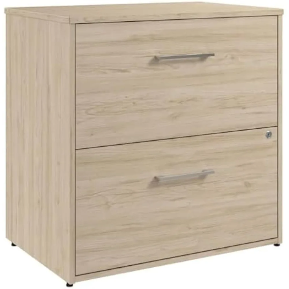 

Боковой шкаф для документов Bush Business Furniture Hustle с двумя ящиками из натурального вяза, хранилище документов для дома и профессионального офиса