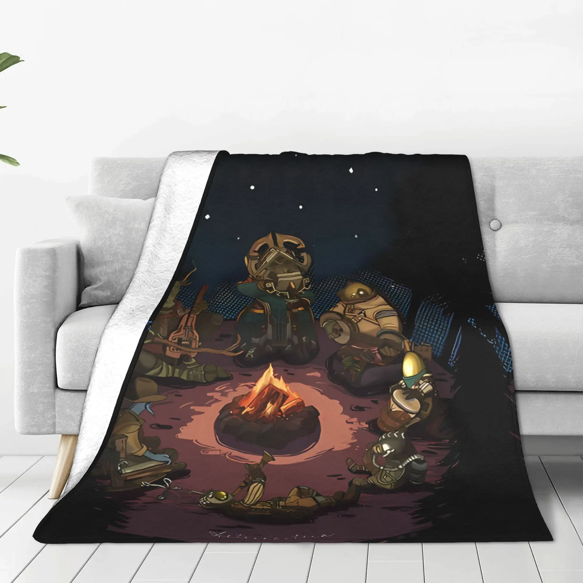 1PC Home Cutecore Cosmic Space Explorer Outer Wilds Blanket Super Cosy Plush Home Living Room Sofa Halloween