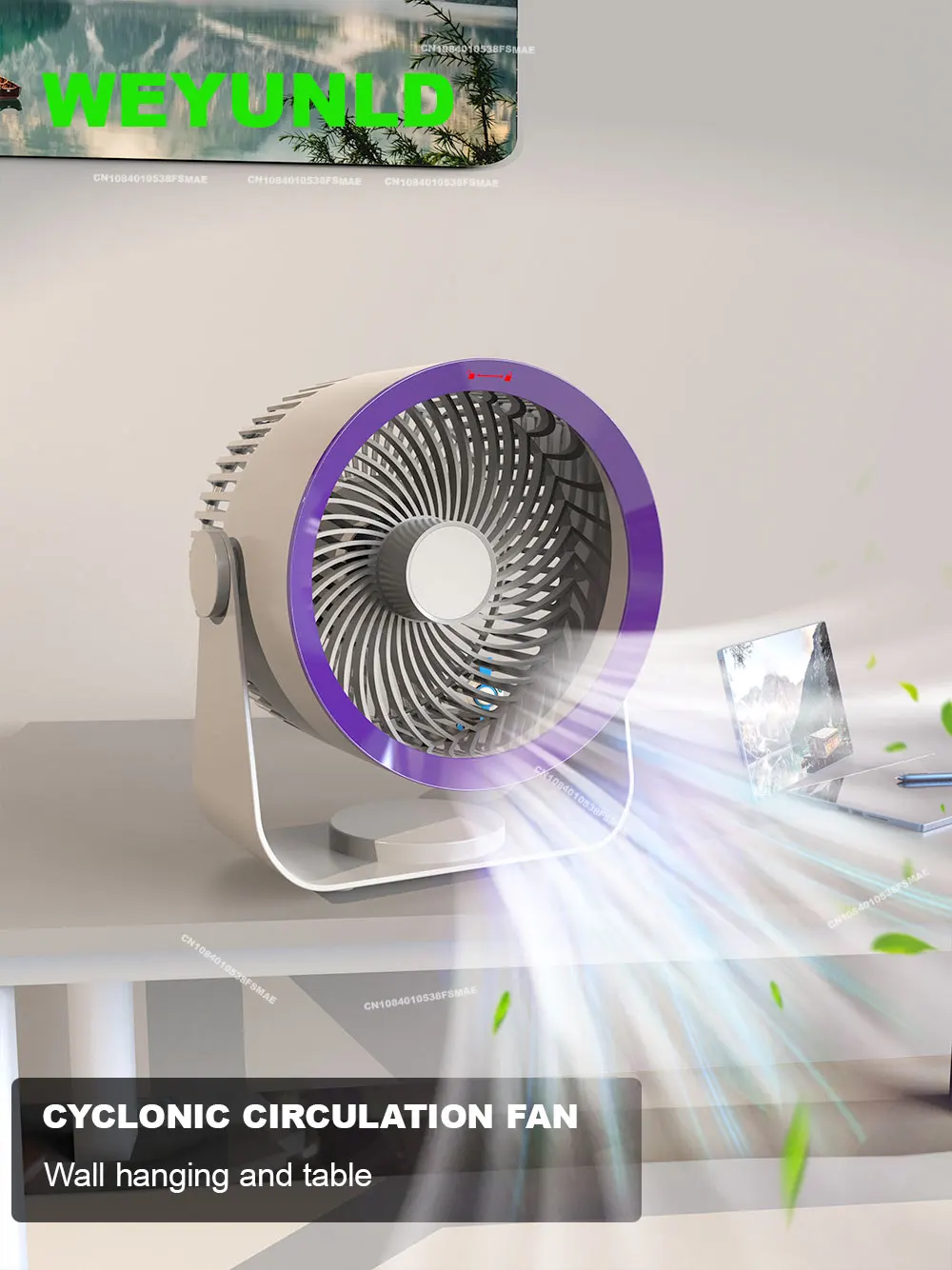 Cyclone Electric Fan Circulator Wireless Portable Home Quiet Ventilator Desktop Wall Ceiling Fan Air Cooler Multifunctional