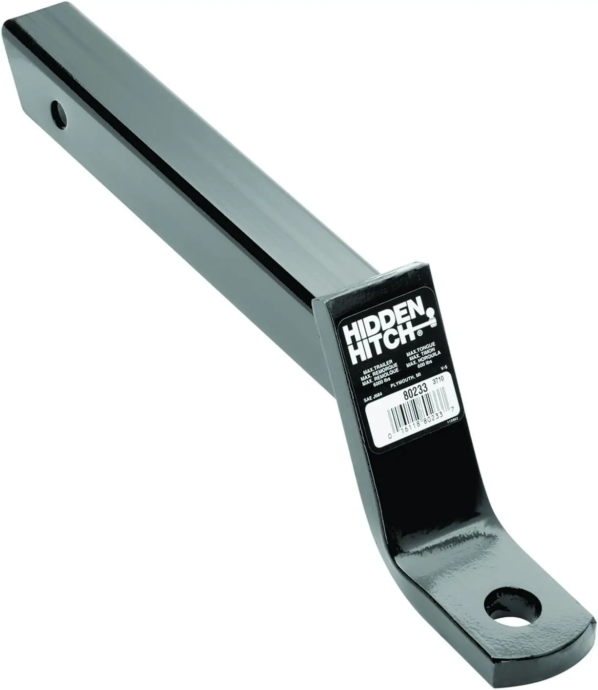 

Hidden Hitch 80233 Trailer Hitch Ball Mount, 6000 lbs, 2 in Receiver, 4 in Drop, Black