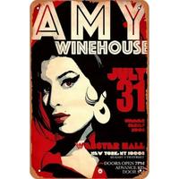 1p,Vintage Style Amy Winehouse Wall Decor  Retro Tin Sign