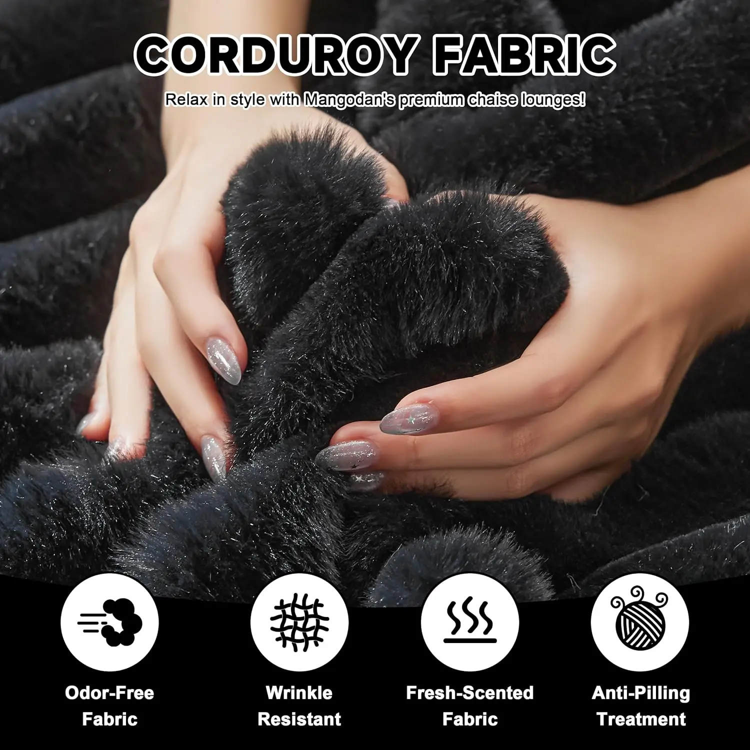 Cadeira interna, sofá desossado com 4 travesseiros, cadeiras de leitura aconchegantes com braços largos, sem montagem veludo desossado