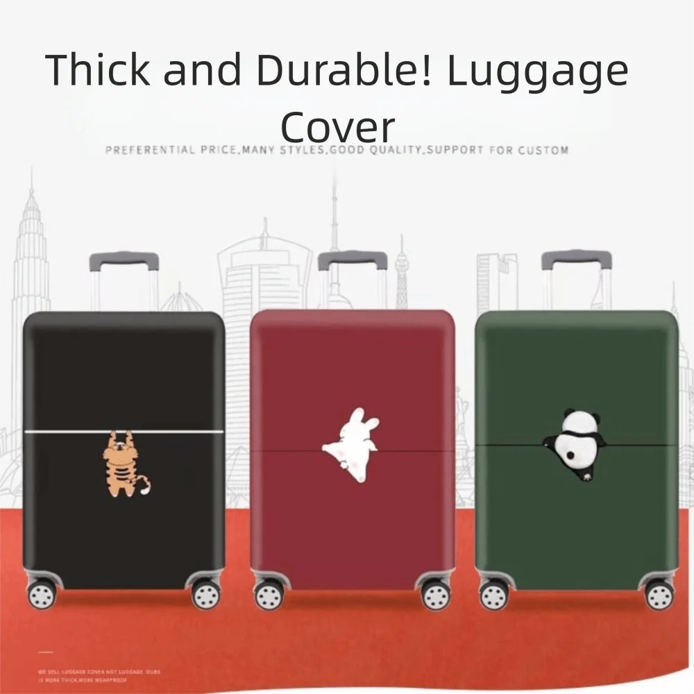 Trolley Case Anti Scratch Luggage Protector Dust Proof Anti-theft Luggage Cover Durable Cute Animal Suitcase Covers Outdoor