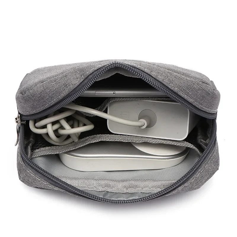 Digital Portable Organizer Case for Headphones Travel Closet Storage Bag Zipper Accessories Charger Data Cable USB Bag