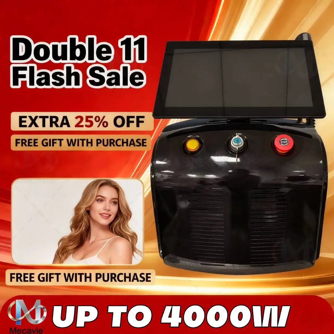 

Professional 4 Waves FAC Diode Ice Titanium Laser Body Hair Removal Machine 808nm Alexandrite Device Permanent CE Woman 4000w