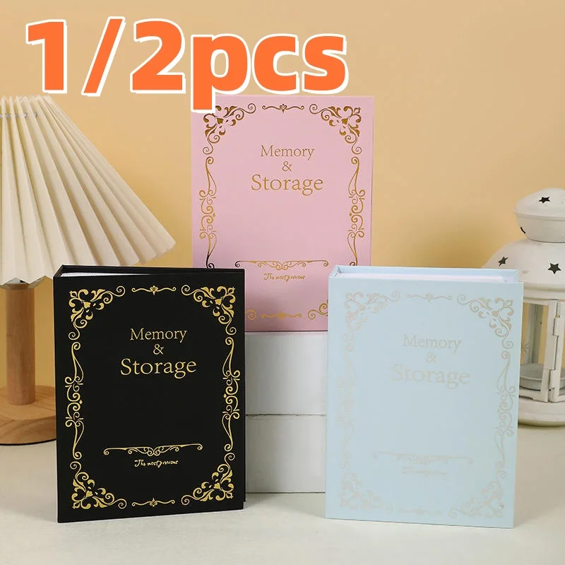 1/2/3PCS Album photo doré 10x15cm avec 100 pochettes pour photos de 6 pouces, coffret souvenir pour enfant