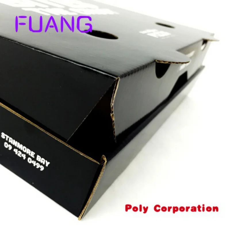 Caixa De Pizza 12 16 Polegadas Custom Made Corrugado Preto Pizza Caixa 15 polegadas