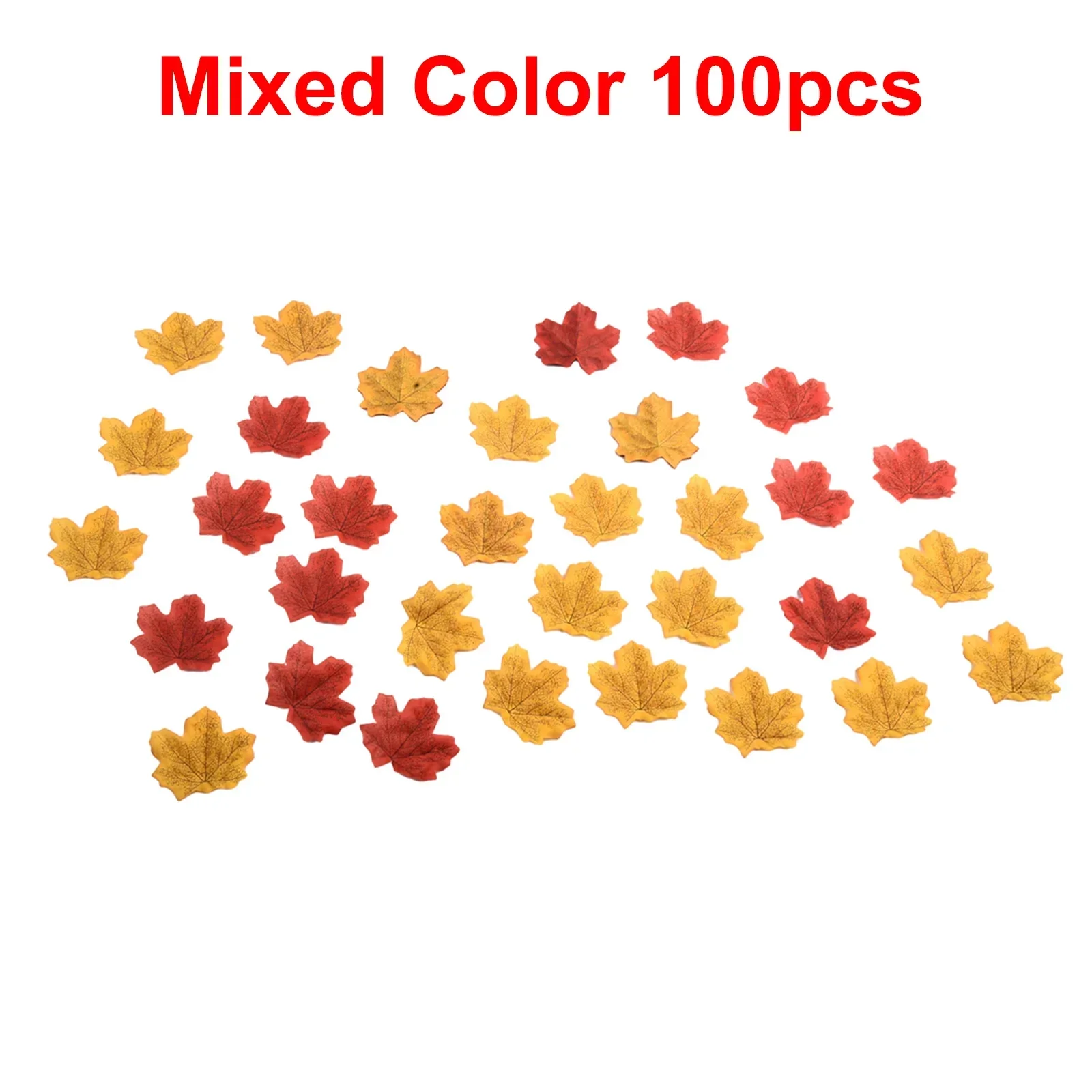 200/100Pcs Artificial Maple Leaves Autumn Fake Leaves Garland Maple Leaves Vine Thanksgiving Halloween Wedding Party Decoration