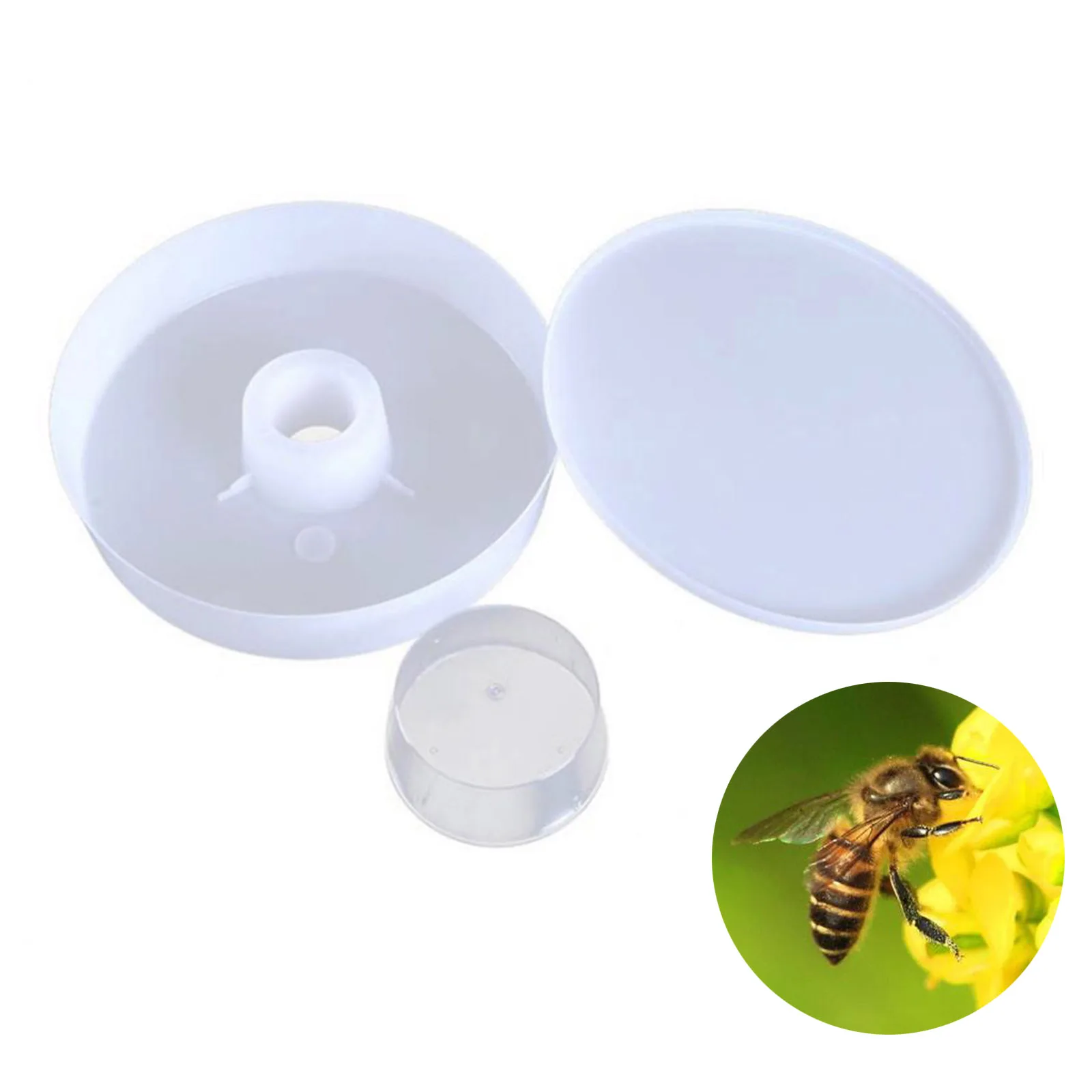 1PCS Bee Feeder Beehive Entrance ดื่มชามสำหรับ Bee ดื่มน้ำเชื่อมอุปกรณ์ให้อาหารอุปกรณ์การเลี้ยงผึ้ง