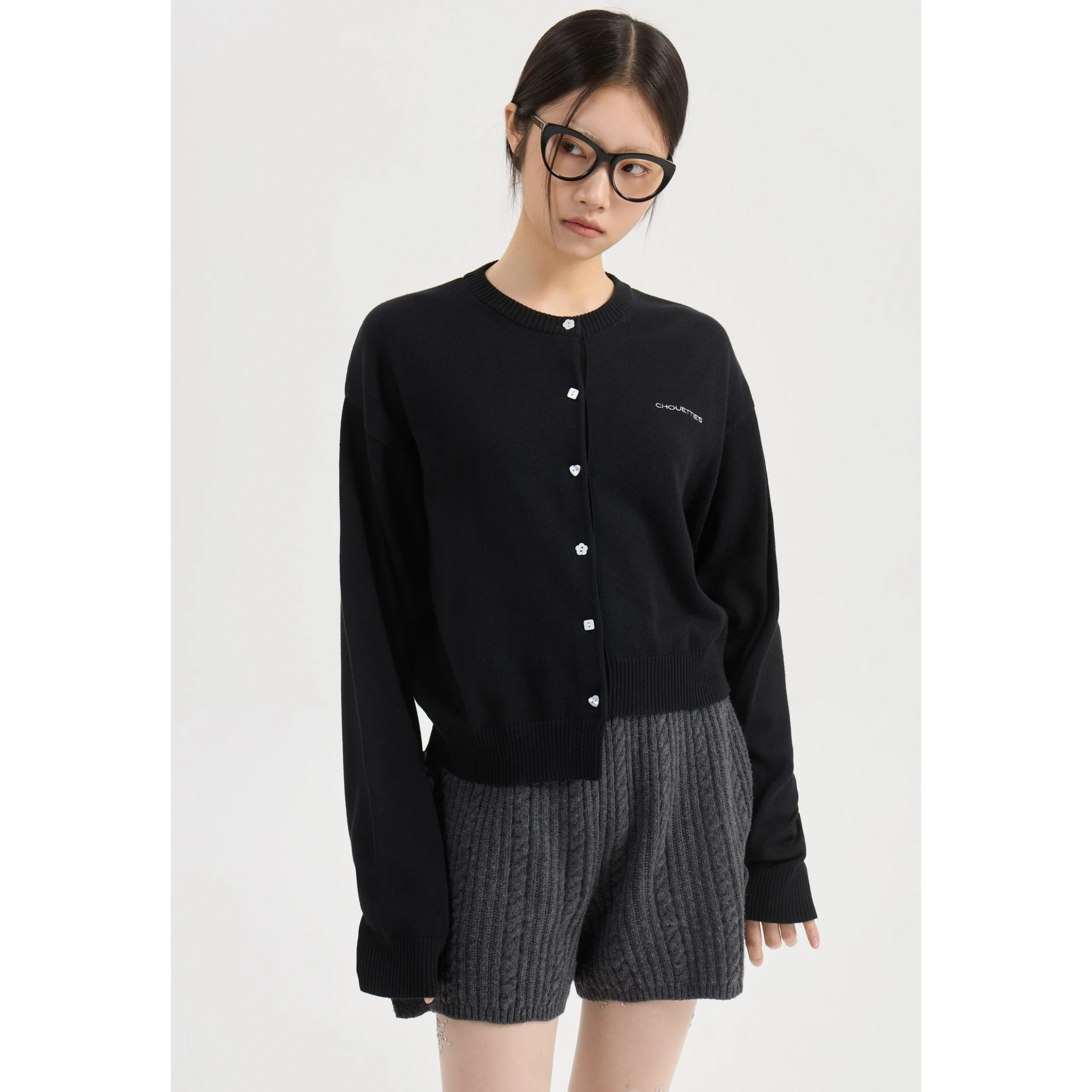 Citroen Kaas LUC25 Winter Gebreid Vest Rond Ne Geborduurd Onregelmatige Kleur Casual Dames Ort Bovenkleding