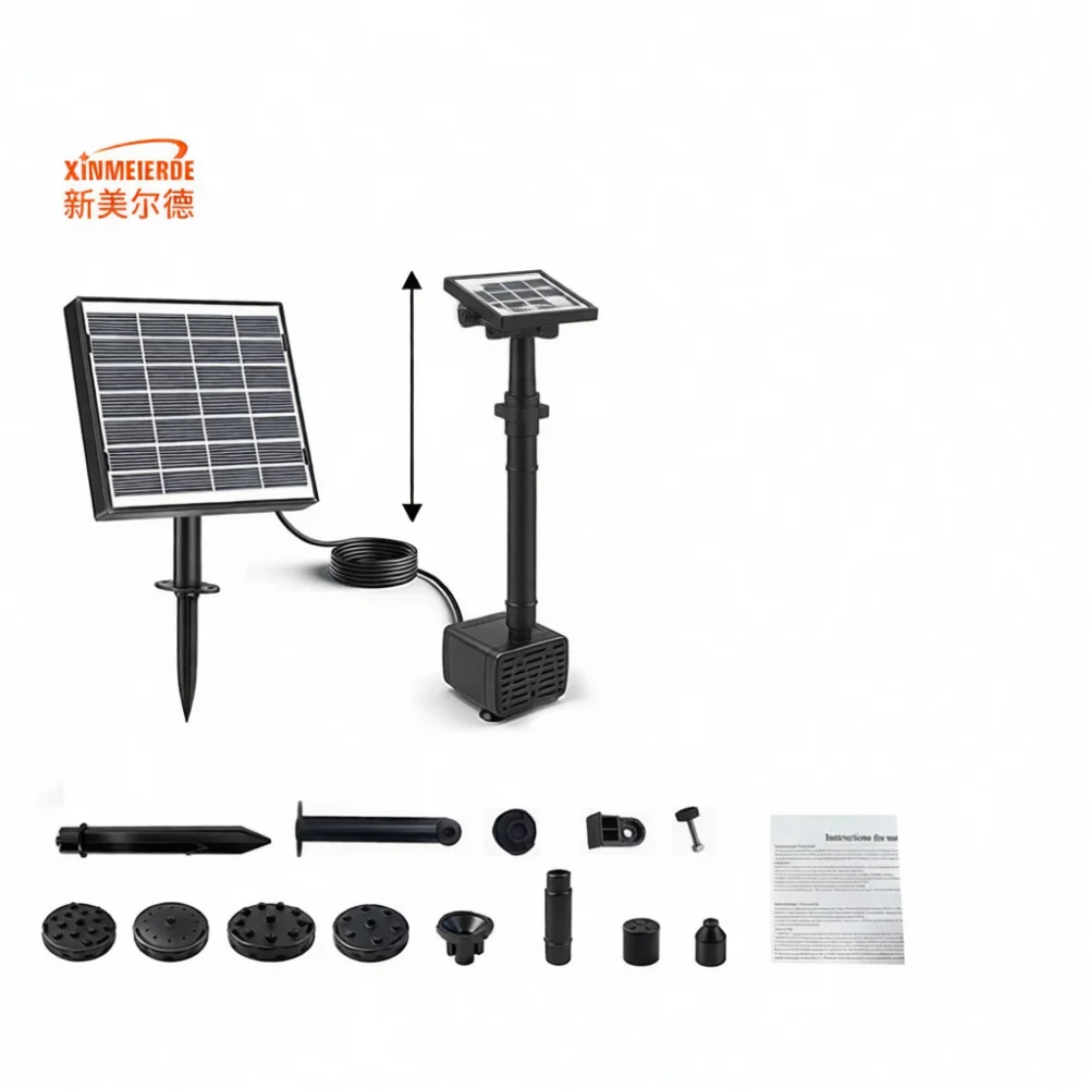 Outdoor LED Solar Fountain Pump Floating Water Feature Square Garden Pond Decoration Automatic Energy Lighting Device
