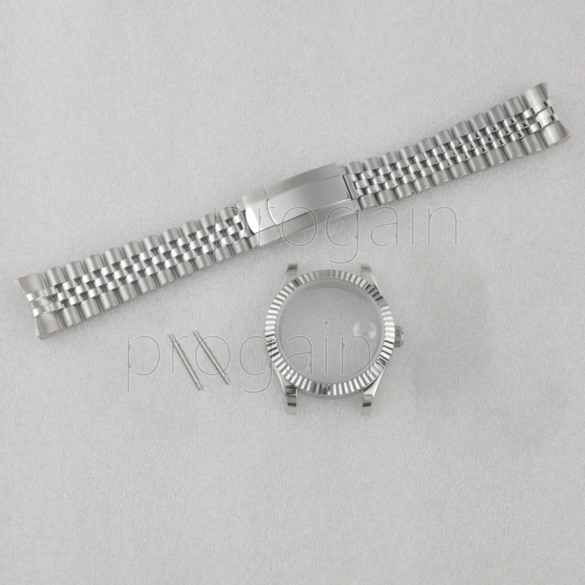 

41mm NH35 Case 20mm Jubilee Stainless Steel Strap Oyster Band for Datejust NH35 NH36 Automatic Movement Replacements Mod Parts