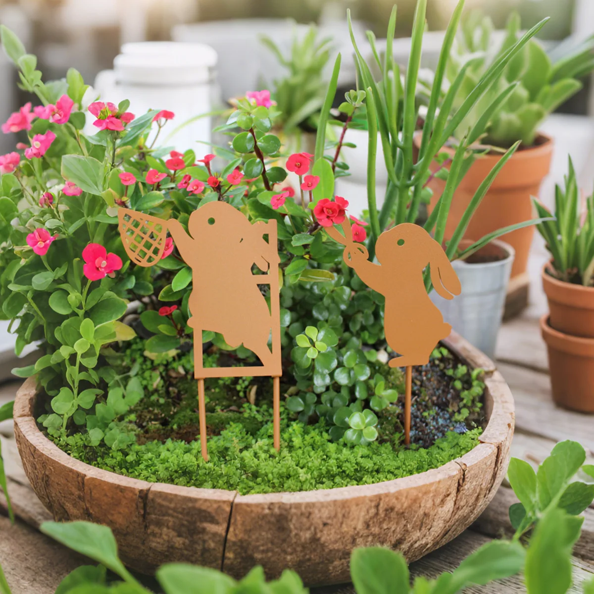 Metal Rabbit Silhouette Wall Art- Modern Home Decor, Indoor & Outdoor Wall Decor