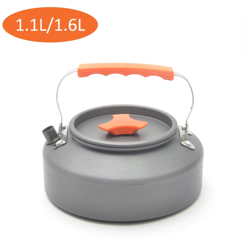 1.1/1.6l outdoorowy zbiornik w kształcie czajnika ze stopu aluminium garnek podróżny Pan czajniczek do kawy zastawa stołowa do wędrówek Camping akcesoria kuchenne