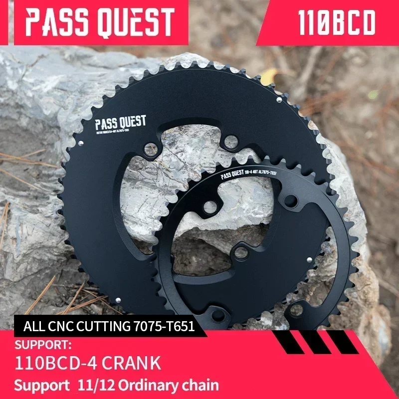 110BCD Chainring Road bike for ROTOR 110-4 2X Crank 110bcd 4-claw Double chainring 2x11S 12S 50-34T 52-36T 53-39T 56-42T