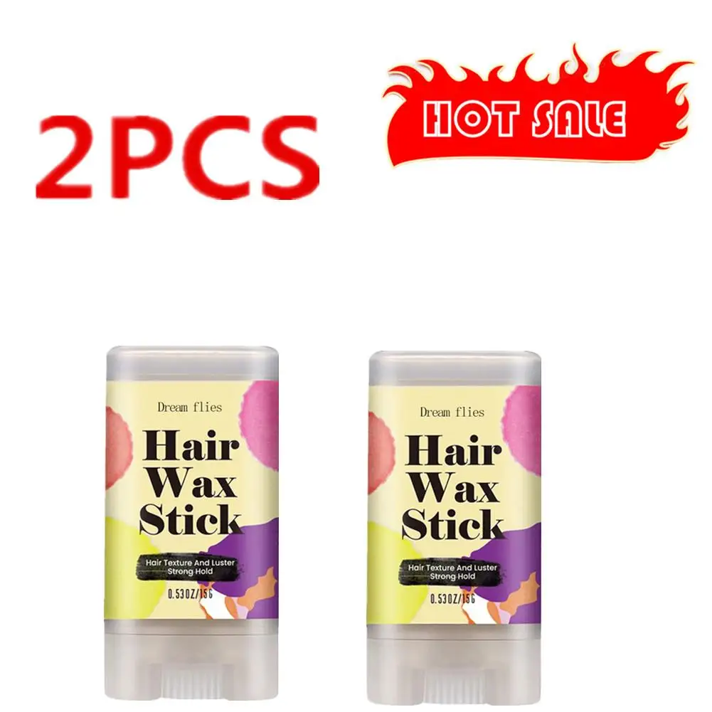 

2XHair Wax Stick Anti-frizz Moisture Crushing Hair Conditioner Shaping Stick Portable Non-greasy Edge Hair Cream Stage Cosmetics