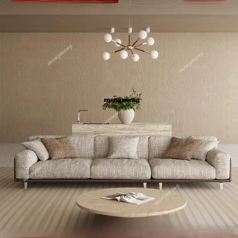 Neues Designer-Sofa im Italienischen Stil, Nordisches Modernes Stoff-Doppelsofa für Wohnzimmer, Puffs Chaiselongue, Wohnzimmermöbel
