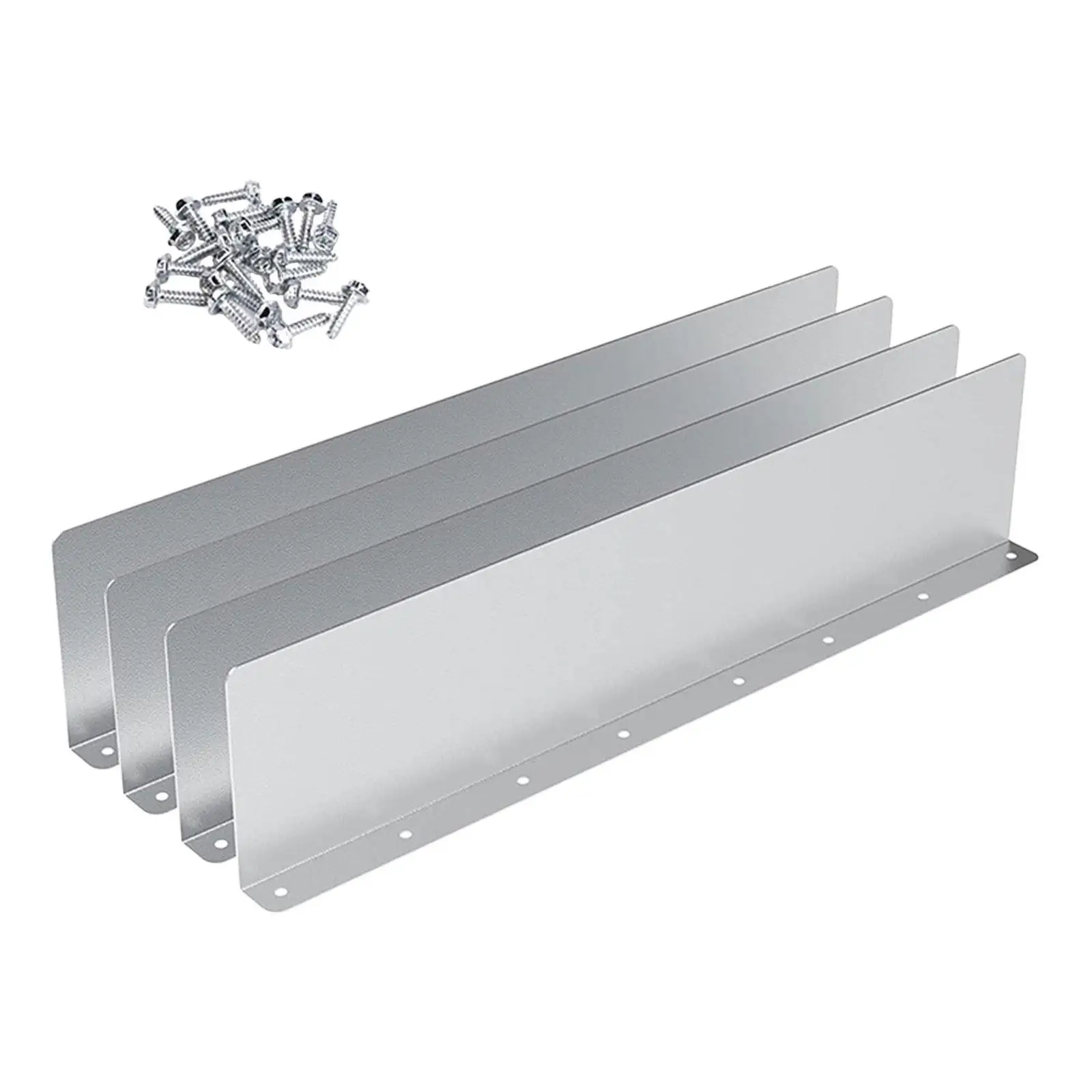 4x Regengoot Vallei Dakgoot Beschermers Met 32 Schroeven Aluminium Goot Splash Guards Water Guard Voor Huis