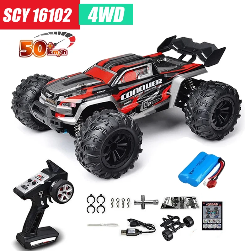 MJX VS RC Auto SCY 16101 16102 PRO 4WD 70 km/u 1/16 Hoge Snelheid Drift Monster Off-road Afstandsbestuurbare Elektrische Crawler