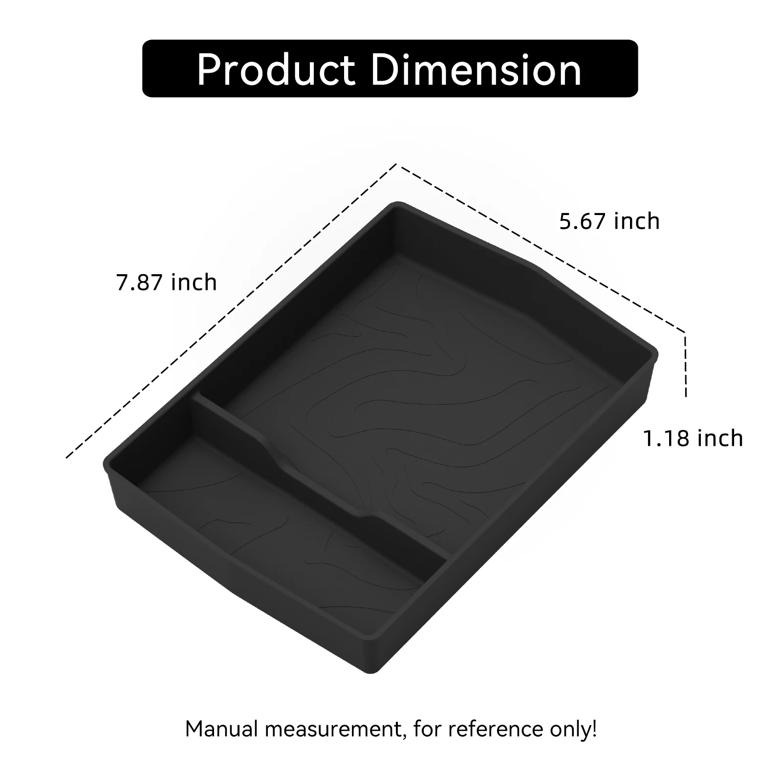 Smabee for Subaru Forester 6th Gen 2026+ Console Armrest Lower Organizer Tray Car Storage Box Silicone Accessories Black