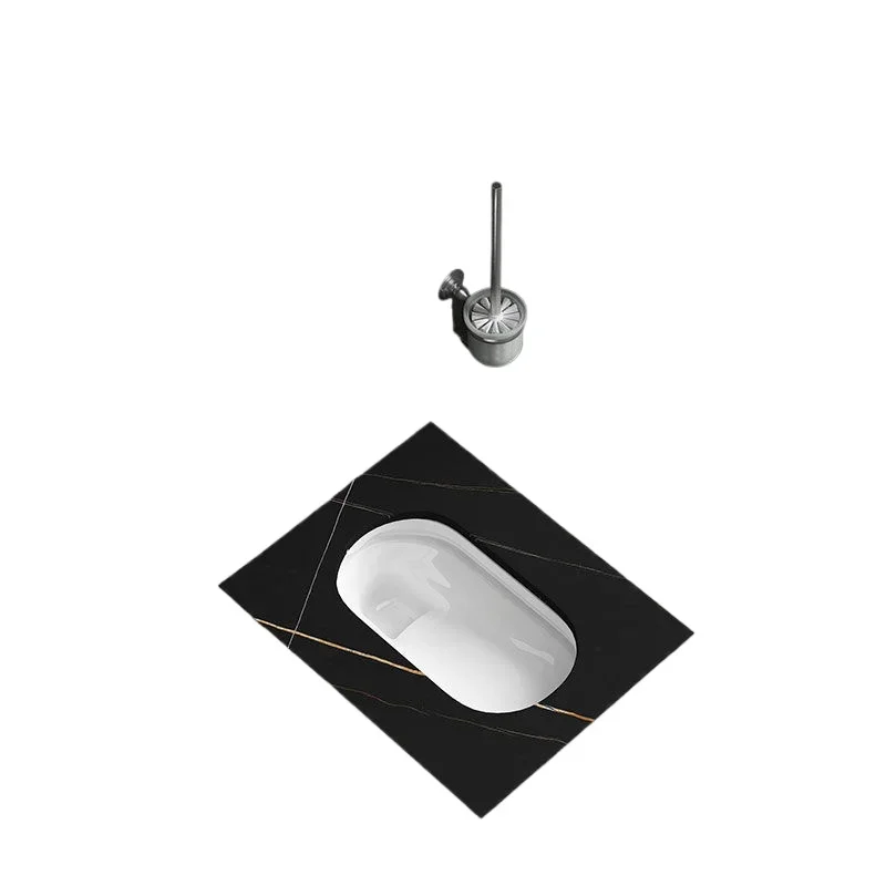 

Rock slab squatting toilet concealed water tank into wall concealed induction flushing embedded