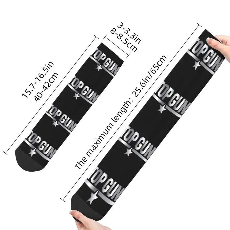 Tom Cruise Maverick Film Top Gun Dress Socks Mens Womens Warm Fashion Crew Socks