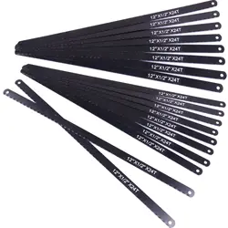 10/20pcs Balck Hacksaw Blades 300mm 24T Hand Saw Carbon Steel Plastic Metalworking Saw Blade For Cutting Metal Hand Tools