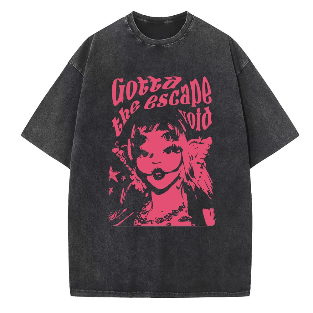 Melanie Martinez Portals Tour Camicie con stampa T-shirt Y2K oversize lavate vintage anni \'90