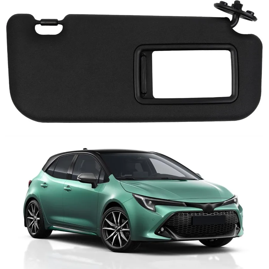 

Black Right Passenger Side Sun Visor with Vanity Mirror for Corolla 20192024 Vehicles Designed for Enhanced Privacy and Conven
