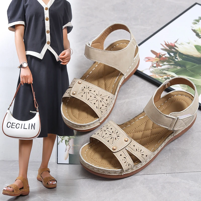 

2022 Beach Sandals Women Summer Shoes Thick Sole Women Wedges Sandals Leisure Ladies Shoes Shoes for Women