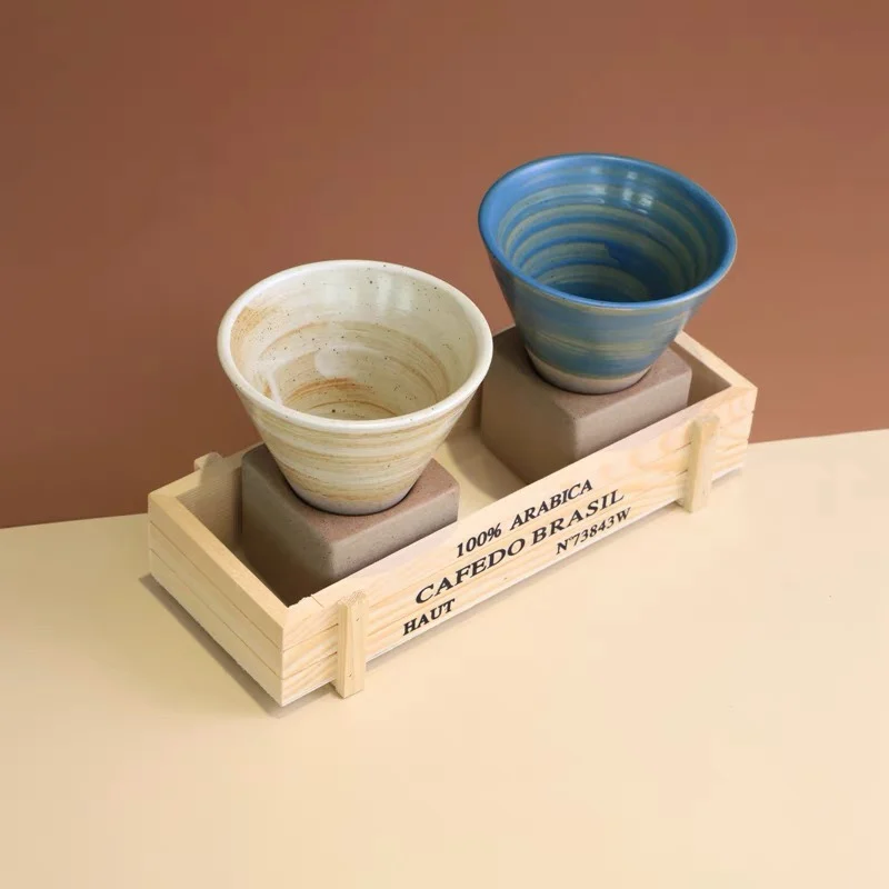 New Bar Chinese Style Ceramic Cocktail Cup Set Personalized Coffee Cup Tea Drink Cup Handmade Retro Trend Bar Accessories view 4