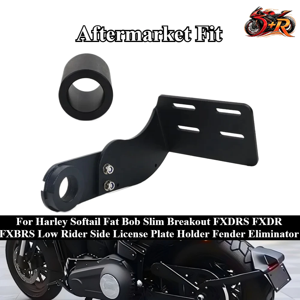 

For Harley Softail Fat Bob Slim Breakout FXDRS FXDR FXBRS Low Rider Side License Plate Holder Fender Eliminator ​Aftermarket Fit