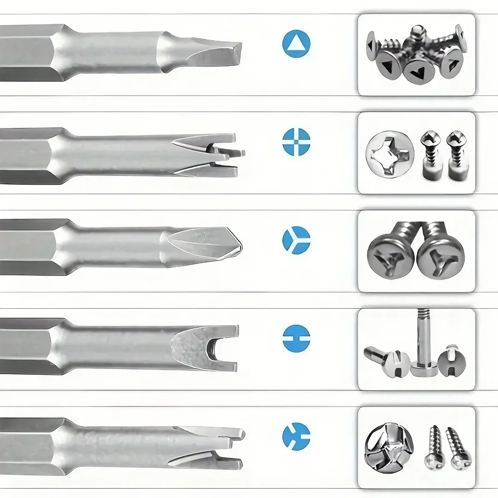 STONEGO 13/7/5Pcs  50mm Specialty Screwdriver Bit Set Y-Type Triangle Cross 3-Point Screwdriver Tool Accessories