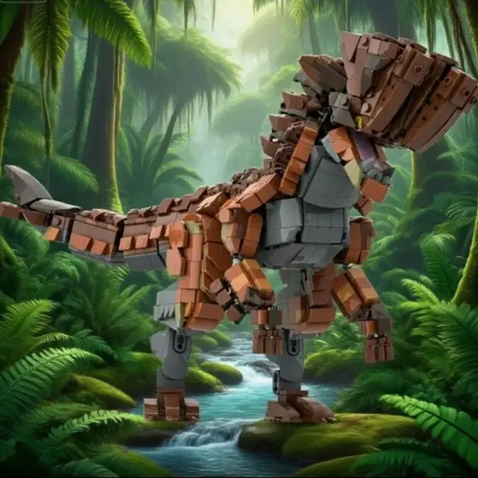

1206PCS MOC Monster Hunter Barroth Building Blocks Creative Dinosaur World Tyrannosaurus Rex Model Bricks Assembly Toys Kid Gift