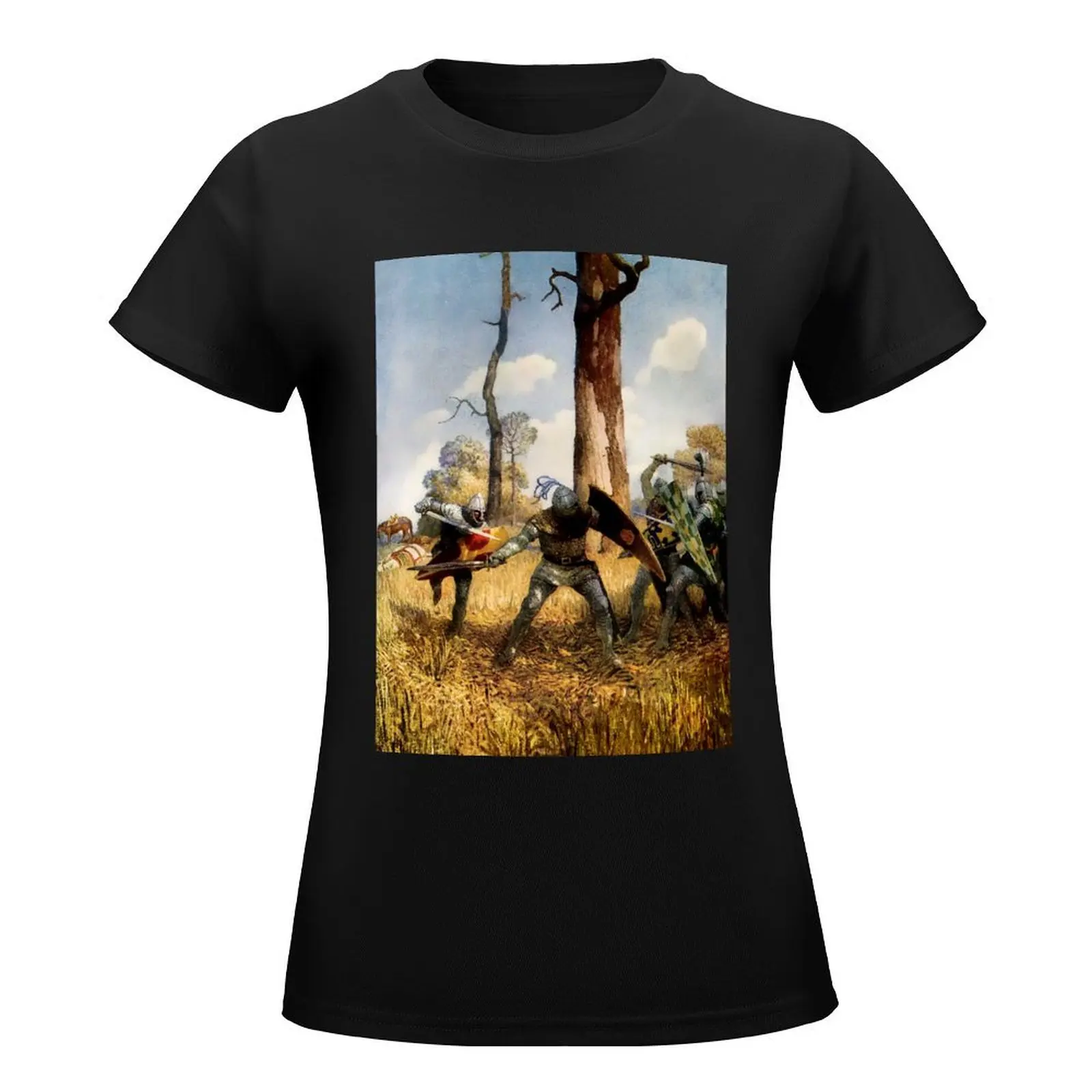 “They Fought on Foot” by NC Wyeth T-Shirt Aesthetic clothing vintage clothes korean fashion tshirts for Women