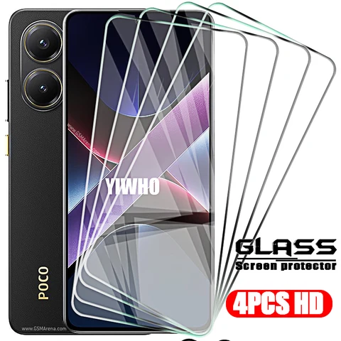 4-1 шт. закаленное стекло для Xiaomi Poco X7 Pro X6 X5 X4 X3, защитная пленка для экрана Pocco Poxo X7pro X 7 6 5 Pro, передняя защитная пленка