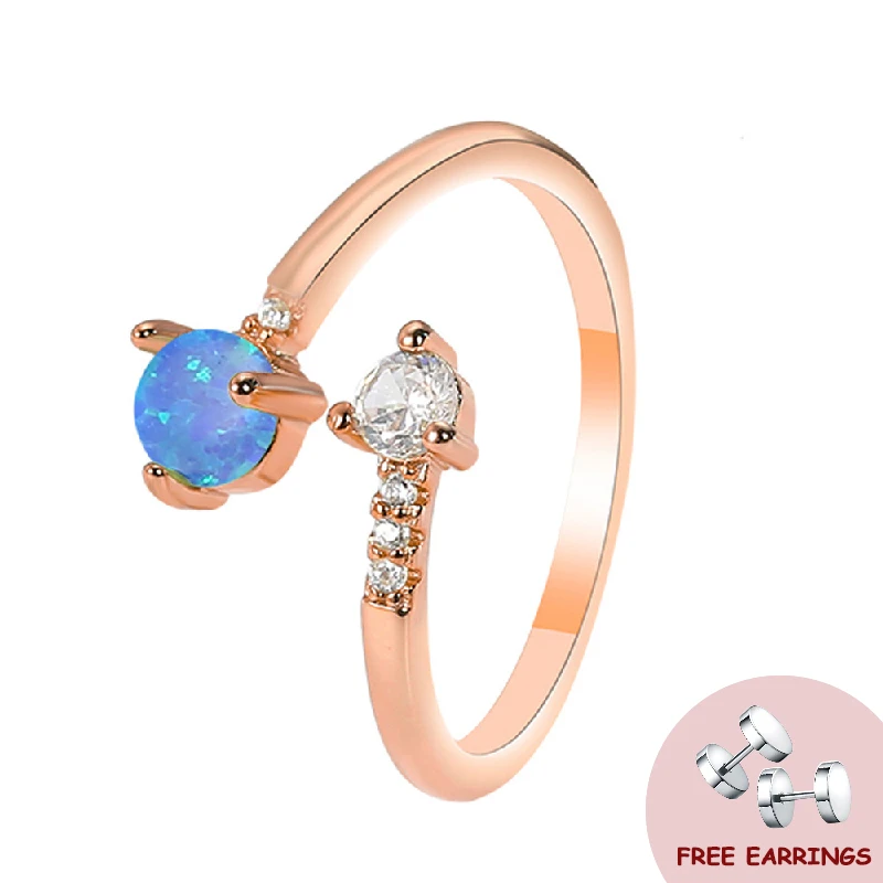 

Trendy Women Ring with Opal Zircon 925 Silver Jewelry Ornaments for Wedding Engagement Promise Bridal Party Gift Finger Rings