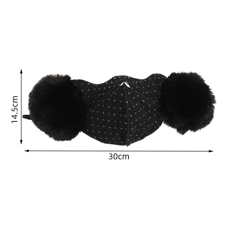 Simple Plush Thermal Earmuffs Mask Autumn Winter Windproof Fleece Winter Mask Warmer Earflap Dustproof Cycling Earflap