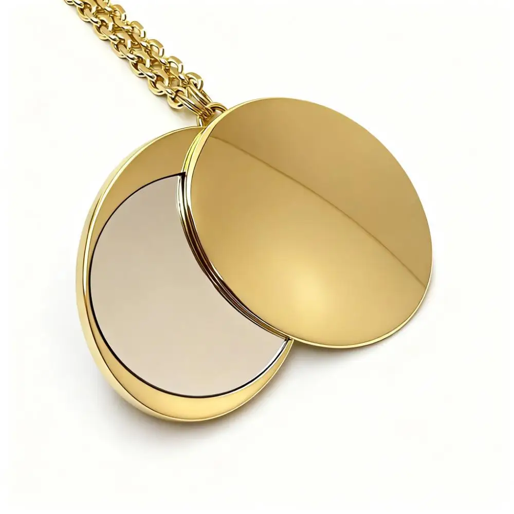 Double-sided Small Mirror Mini Foldable Makeup Mirror Portable Travel Compact Metal Mirror Suitable for Bag