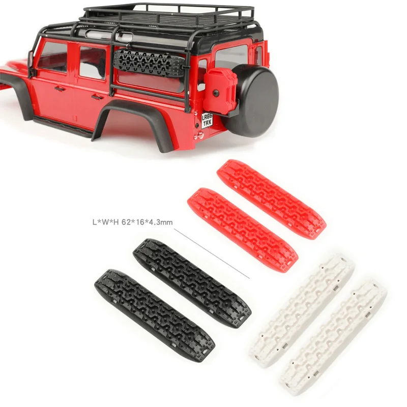 

KXRC Plastic Escape Board Anti-skid Plate Decorate for 1/18 1/12 1/24 RC Crawler Car Traxxas TRX4M Defender SCX24 Upgrade Parts