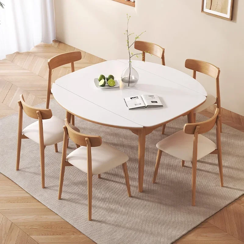 

Modern Extendable Dining Table Small Apartment Unique Waterproof Onement Dining Tables Mobile Modular Mesa Comedor Furnitures