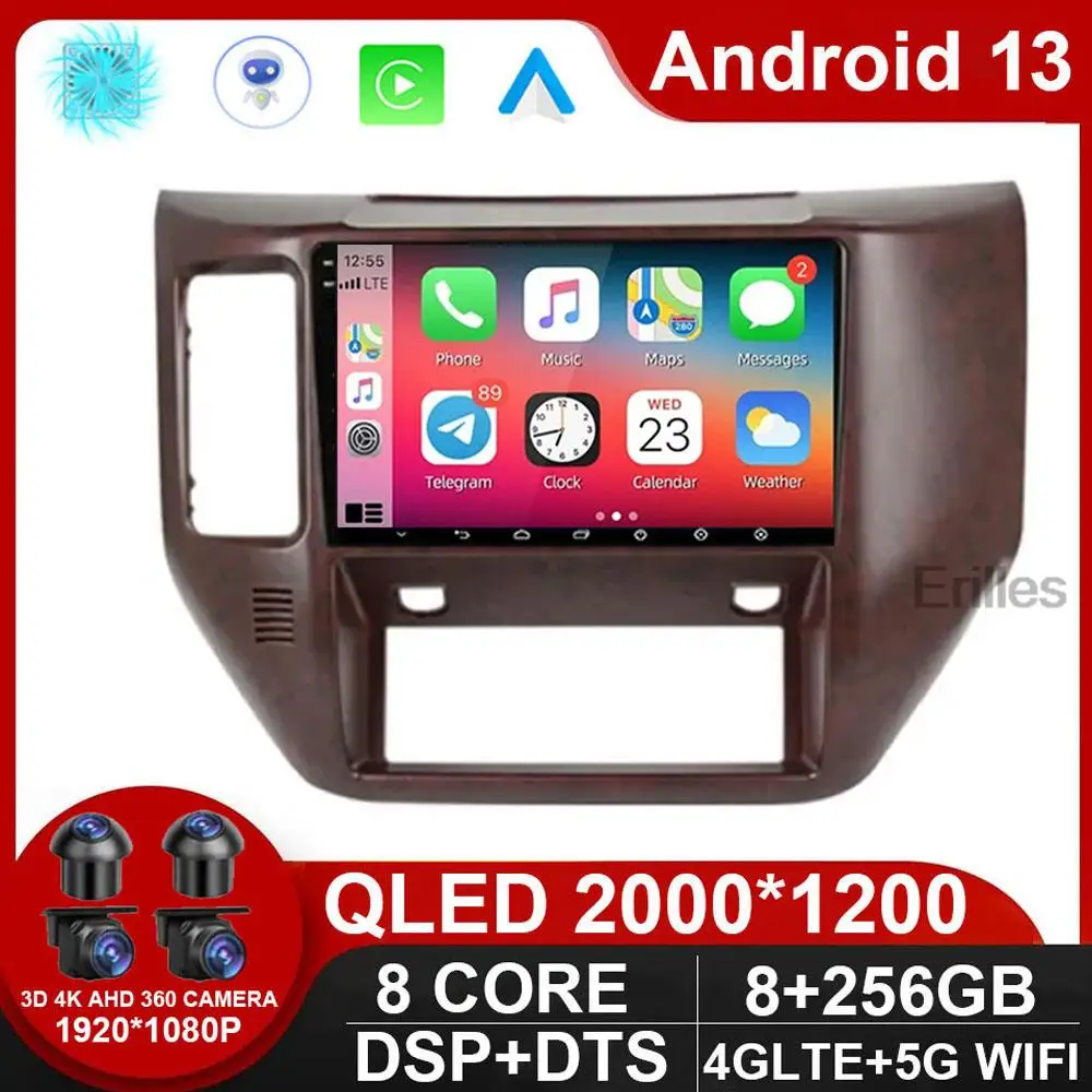 

Android 13 Car Radio For Nissan Patrol V 5 Y61 2004 - 2021 Multimedia Video Player Navigation GPS CarPlay Auto No 2 Din DVD