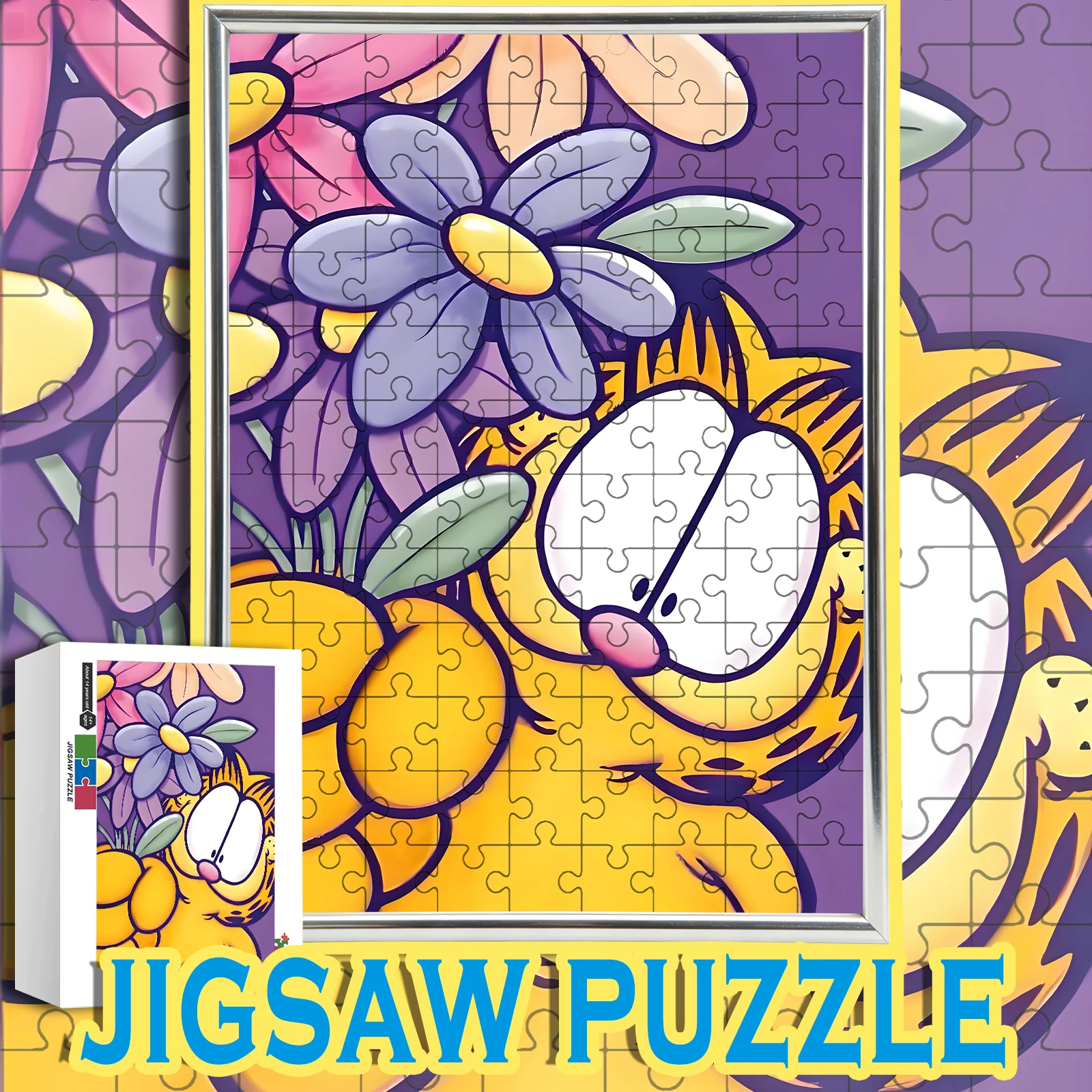 

Классическая головоломка Garfield с изображением ленивого цветка, средняя сложность, 108-1000 деталей, подарок